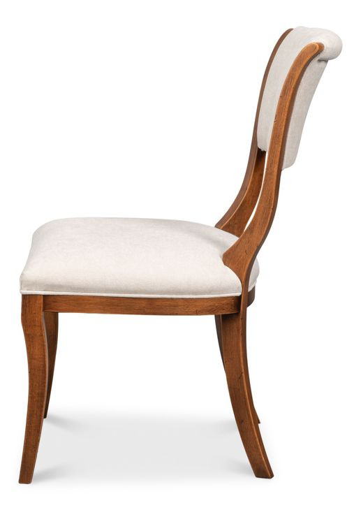 Trophy Elegant Taupe Performance Fabric Upholstered Side Chair Set of 2
