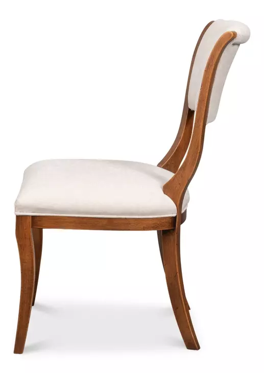 Trophy Elegant Taupe Performance Fabric Upholstered Side Chair Set of 2