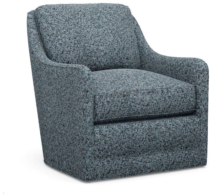 Glenhaven Dark Blue Upholstered Swivel Chair