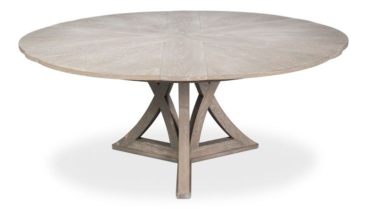 Casual Jupe Moonskin 71" Extendable Round Dining Table