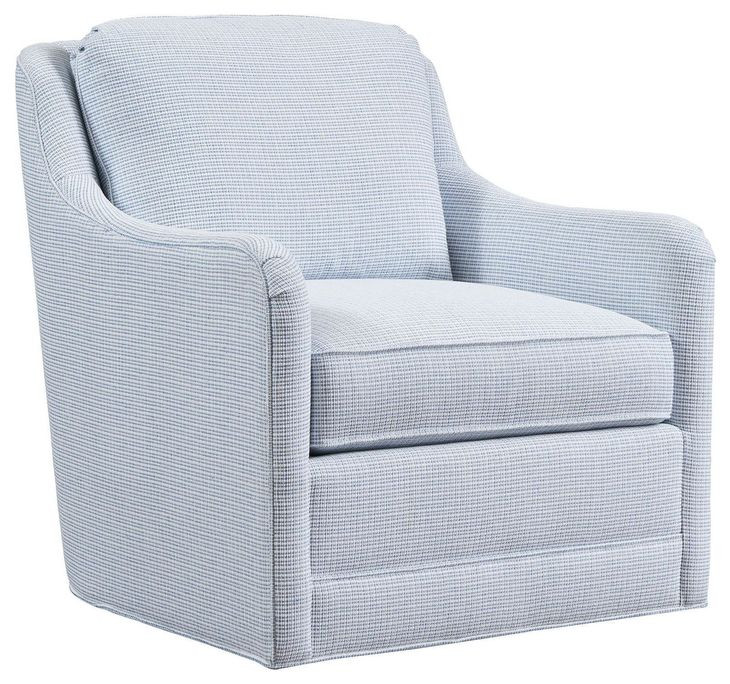 Glenhaven Blue Upholstered Swivel Chair