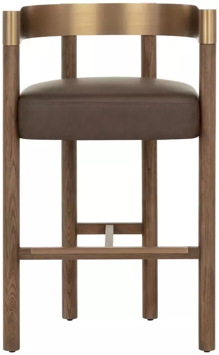 Marcelo Eglinton Espresso Upholstered Bar Stool