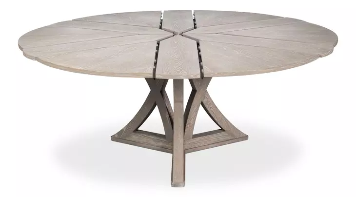 Casual Jupe Moonskin 86" Extendable Round Dining Table