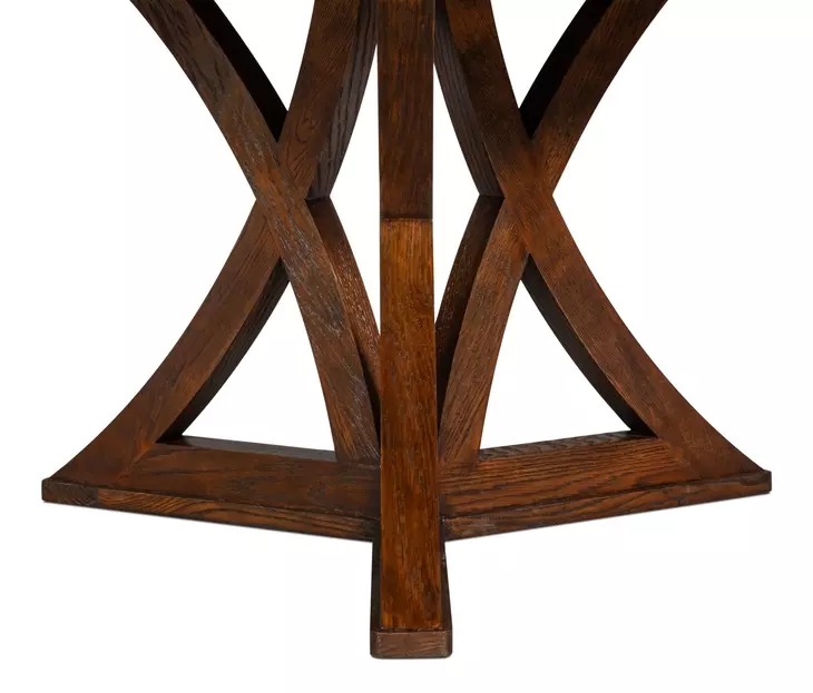 Casual Jupe Dark Walnut 86" Extendable Round Dining Table