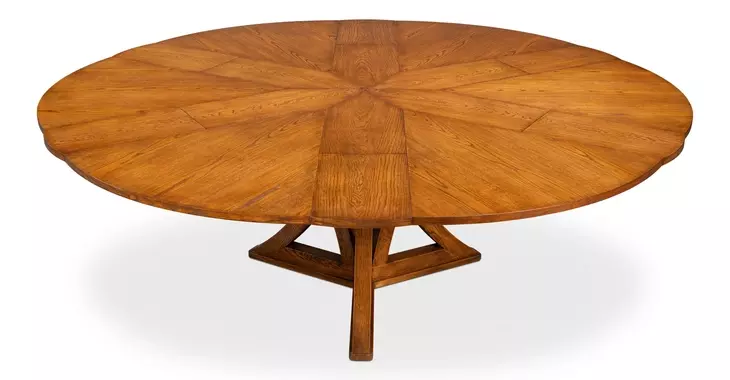 Casual Jupe Tobacco Brown 86" Extendable Round Dining Table