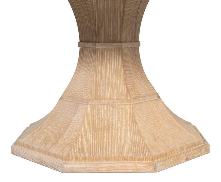 Giselle Jupe Bleached Oak 71" Extendable Round Dining Table