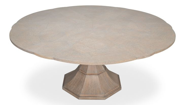 Giselle Jupe Moonskin 71" Extendable Round Dining Table