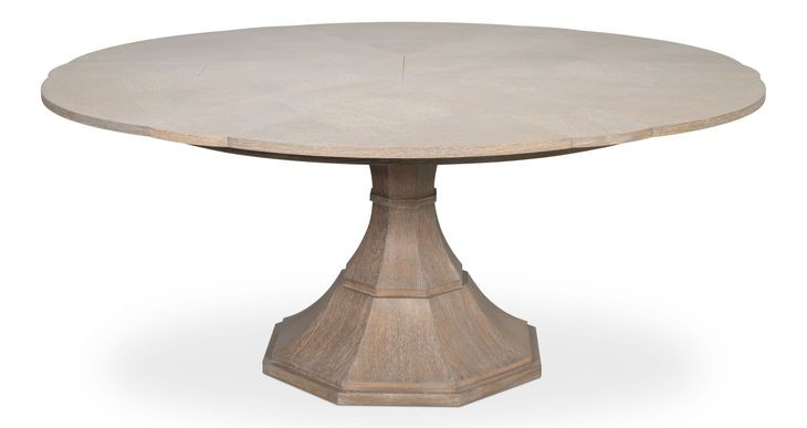 Giselle Jupe Moonskin 71" Extendable Round Dining Table