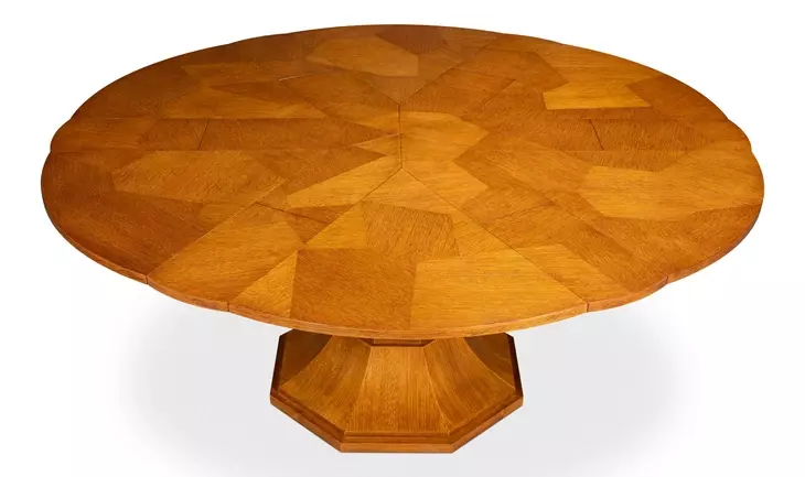 Giselle Jupe Tobacco Brown 71" Extendable Round Dining Table