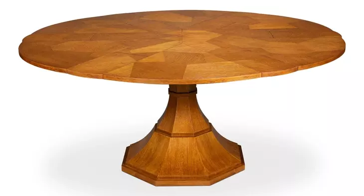 Giselle Jupe Tobacco Brown 71" Extendable Round Dining Table