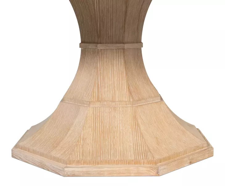 Giselle Jupe Bleached Oak 86" Extendable Round Dining Table
