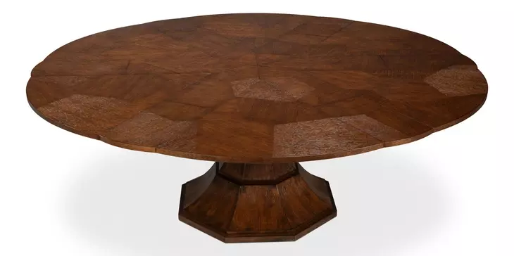 Giselle Jupe Palladio 86" Extendable Round Dining Table