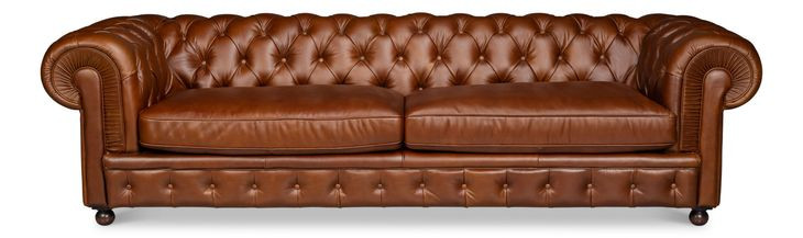 Savile Marseile Dark Brown Leather 103" Sofa