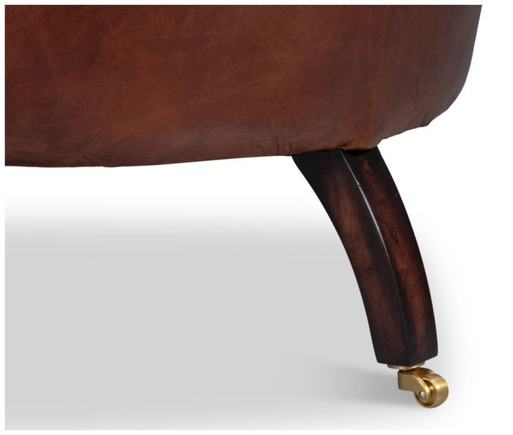 Bastian Newark Brown Leather Upholstered Armchair