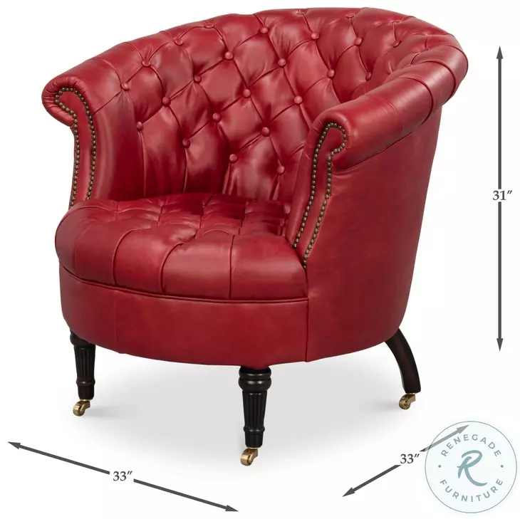 Bastian Red Arm Chair