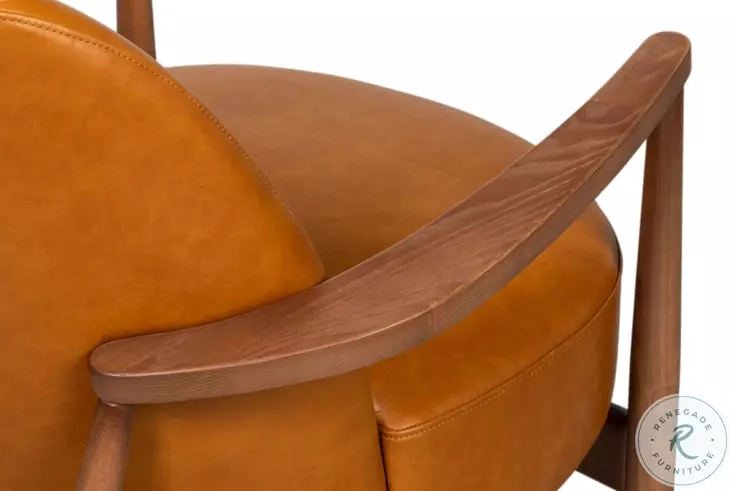 Pindar New Tan Leather Arm Chair