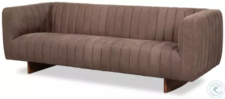 Denys Scotland Grey Leather Sofa