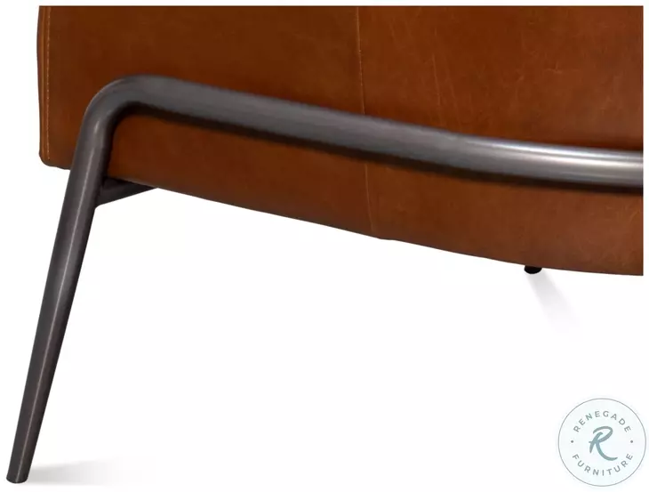 Simmons Havana Brown Leather Chair