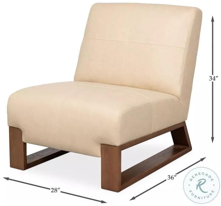 Wylam Cappucino White Leather Chair