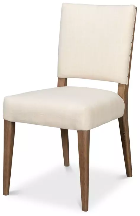 Bauhaus Beige Light Oak Upholstered Dining Chair Set of 2