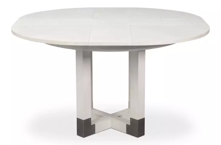 Brooklyn Jupe White 56" Extendable Round Dining Table