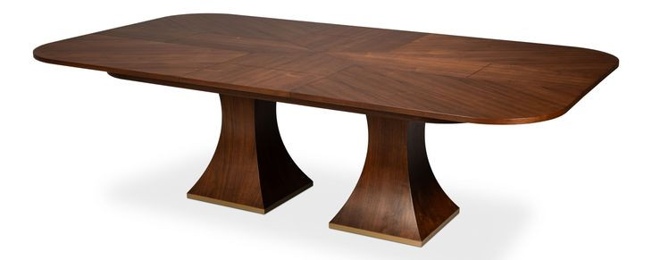 Gramercy Park Jupe Walnut 100" Extendable Rectangular Dining Table