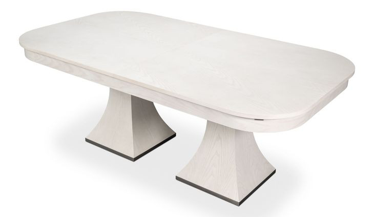 Gramercy Park Jupe White 100" Extendable Rectangular Dining Table