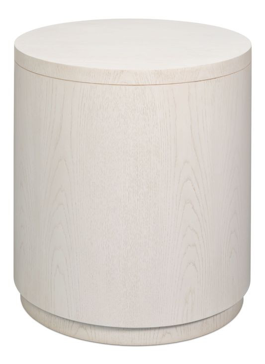 Vero White Round Side Table