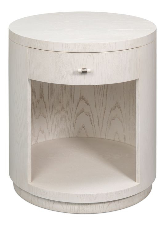 Vero White Round Side Table