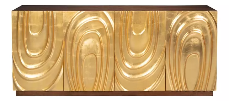 Capriole Gold Leaf 4 Doors Credenza