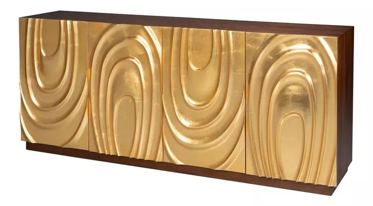 Capriole Gold Leaf 4 Doors Credenza