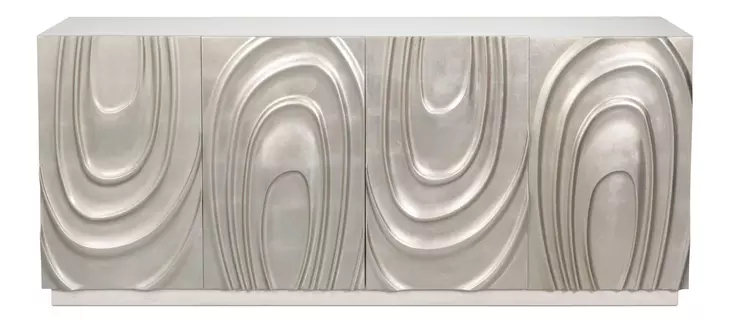 Capriole Silver Leaf 4 Doors Credenza