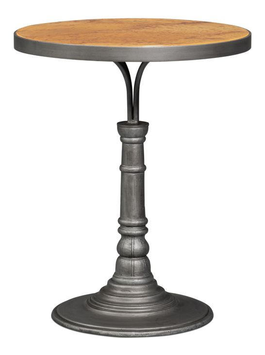 Banner House Brown and Gray Round Side Table