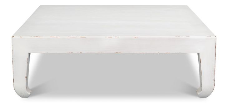 Classic Chinese White Square Cocktail Table