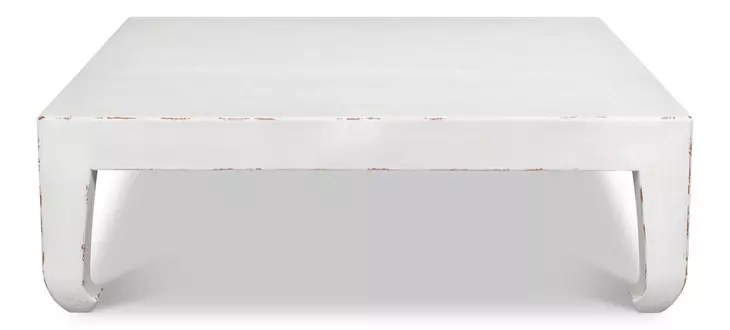 Classic Chinese White Square Cocktail Table