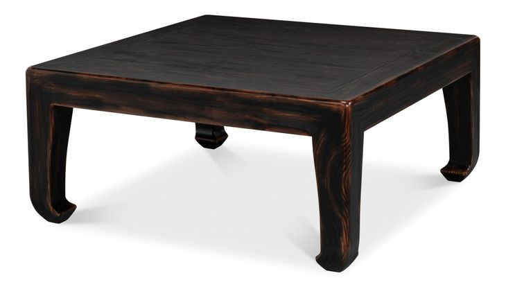 Classic Chinese Black Square Cocktail Table