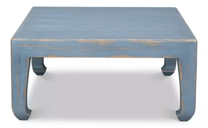 Classic Chinese Blue Square Cocktail Table