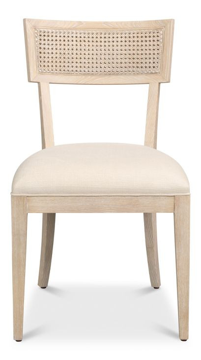 Ridge Bleached Oak Performance Fabric Upholstered Dining Chair Set of 2