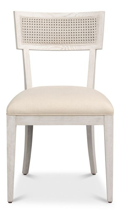 Ridge Working White Performance Fabric Upholstered Dining Chair Set of 2