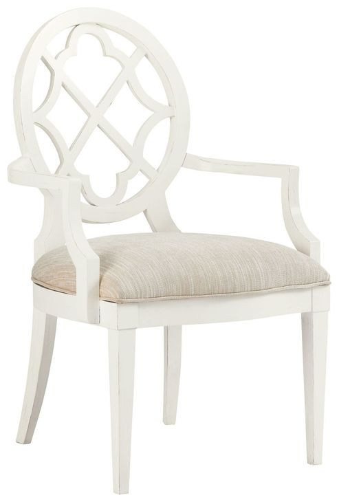 Ivory Key Mill Creek Beige Upholstered Arm Chair