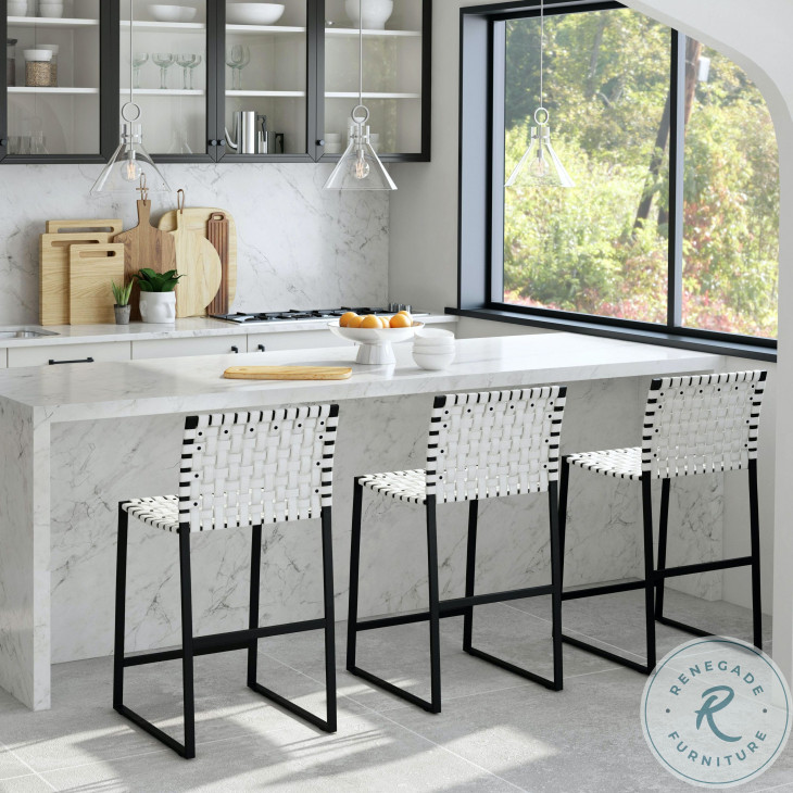 Urban White Leather Counter Height Stool From Butler Coleman Furniture