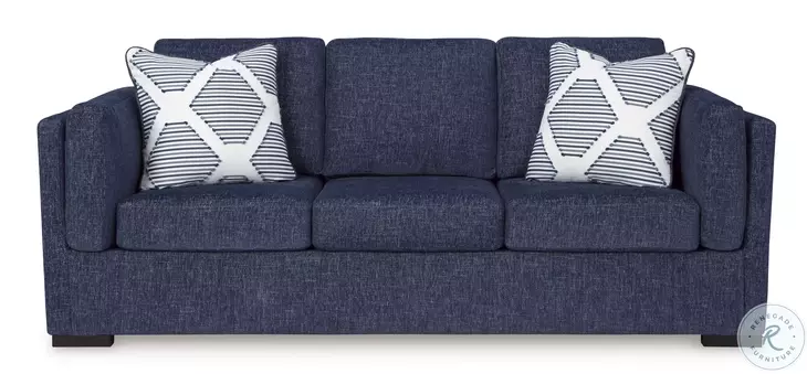 Evansley Navy Performance Fabric Sofa
