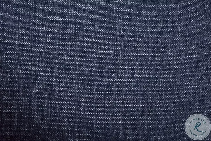 Evansley Navy Performance Fabric Ottoman