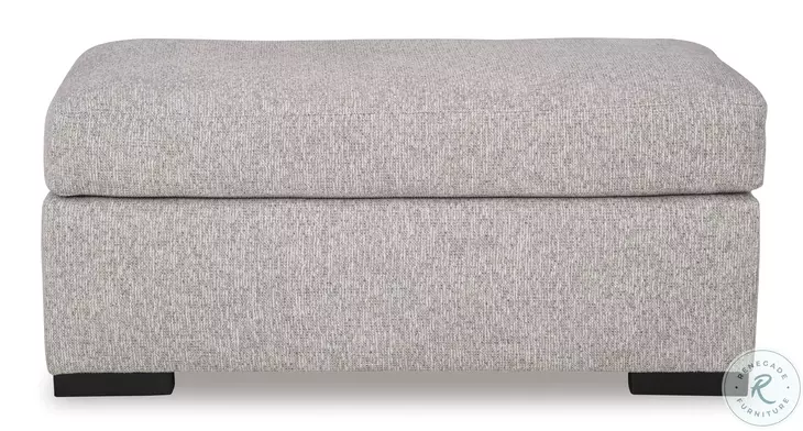 Evansley Pewter Performance Fabric Ottoman