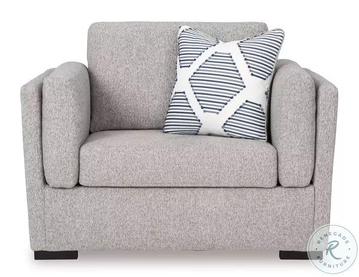 Evansley Pewter Performance Fabric Chair And A Half