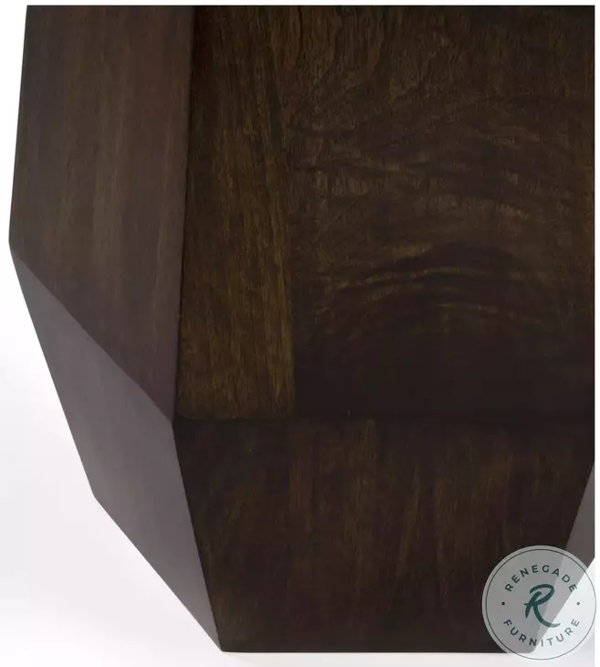 Gulchatai Wood And Gold Hexagonal Side Table