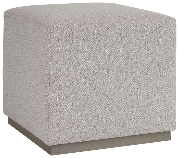 Colby Taupe Upholstered Ottoman