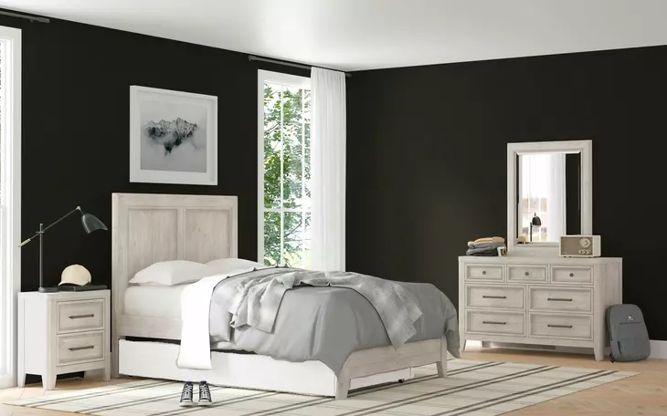 Carlson Washed Linen Full Panel Bed