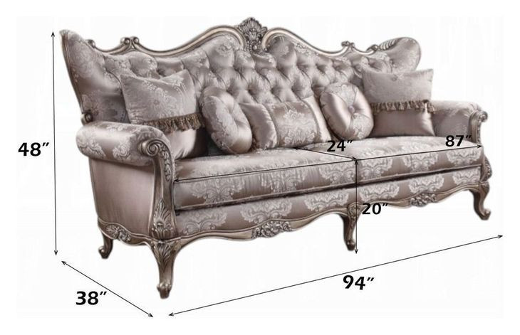 Jayceon Champagne 94" Sofa with Pillows