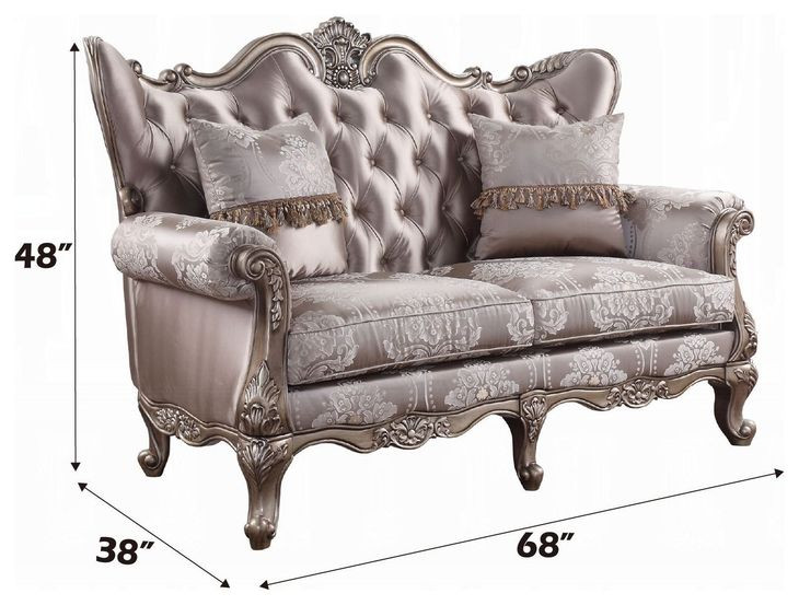 Jayceon Champagne 68" Loveseat with Pillows